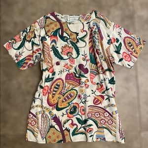 Adrienne Vittadini silk floral tunic dress